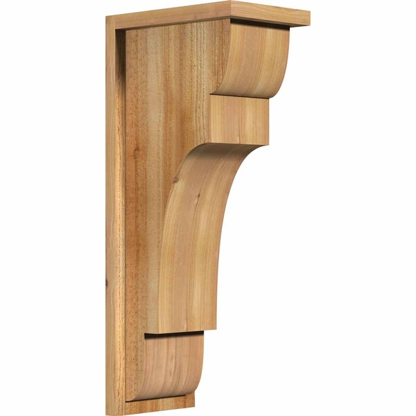 Ekena Millwork New Brighton Rough Sawn Corbel w/Backplate, Western Red Cedar, 8"W x 12"D x 28"H COR08X12X28NEB01RWR - main